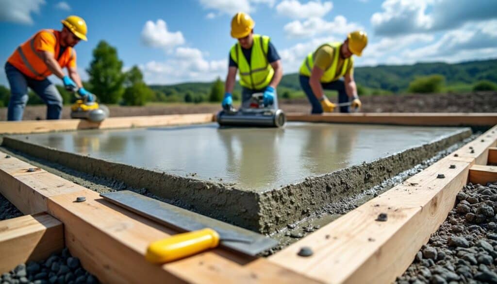 découvrez nos conseils pratiques pour réussir le coulage d’une dalle extérieure, étape par étape, et garantir une surface solide et durable.